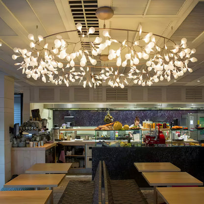 Rose Gold Firefly LED Chandelier - Dimmable, Energy-Efficient Lighting