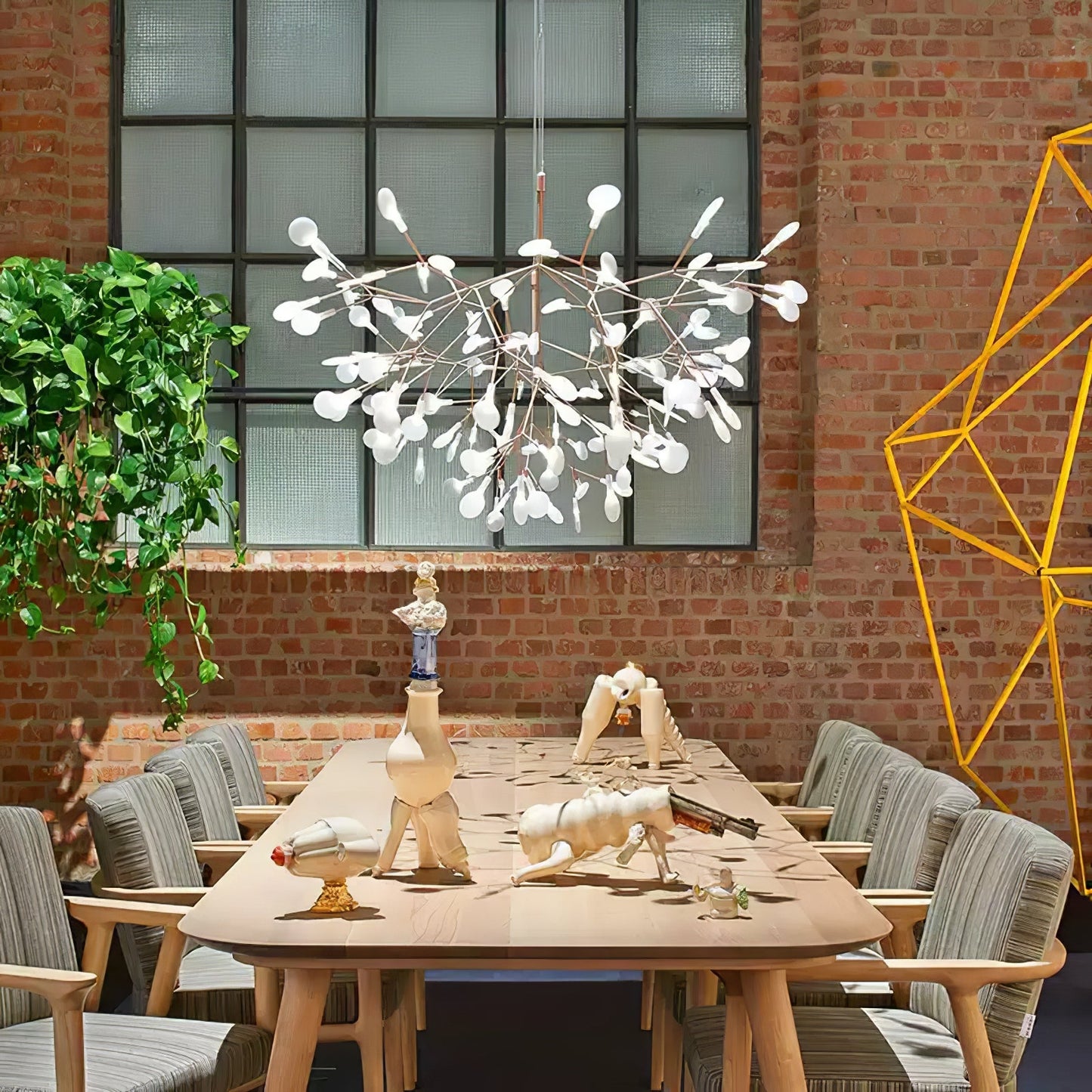 Rose Gold Firefly LED Chandelier - Dimmable, Energy-Efficient Lighting