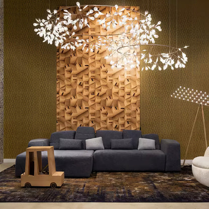 Rose Gold Firefly LED Chandelier - Dimmable, Energy-Efficient Lighting