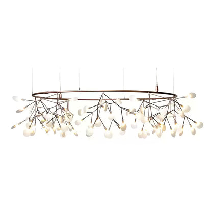 Rose Gold Firefly LED Chandelier - Dimmable, Energy-Efficient Lighting