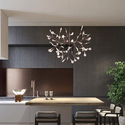 Rose Gold Firefly LED Chandelier - Dimmable, Energy-Efficient Lighting