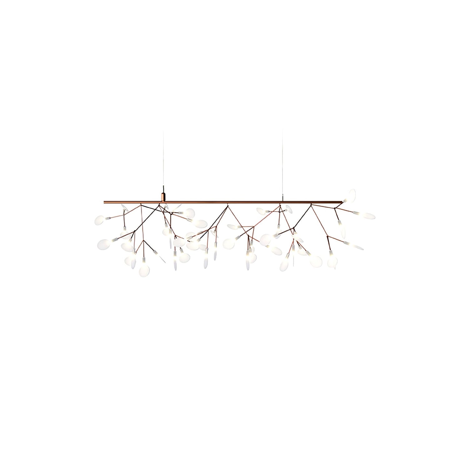 Rose Gold Firefly LED Chandelier - Dimmable, Energy-Efficient Lighting