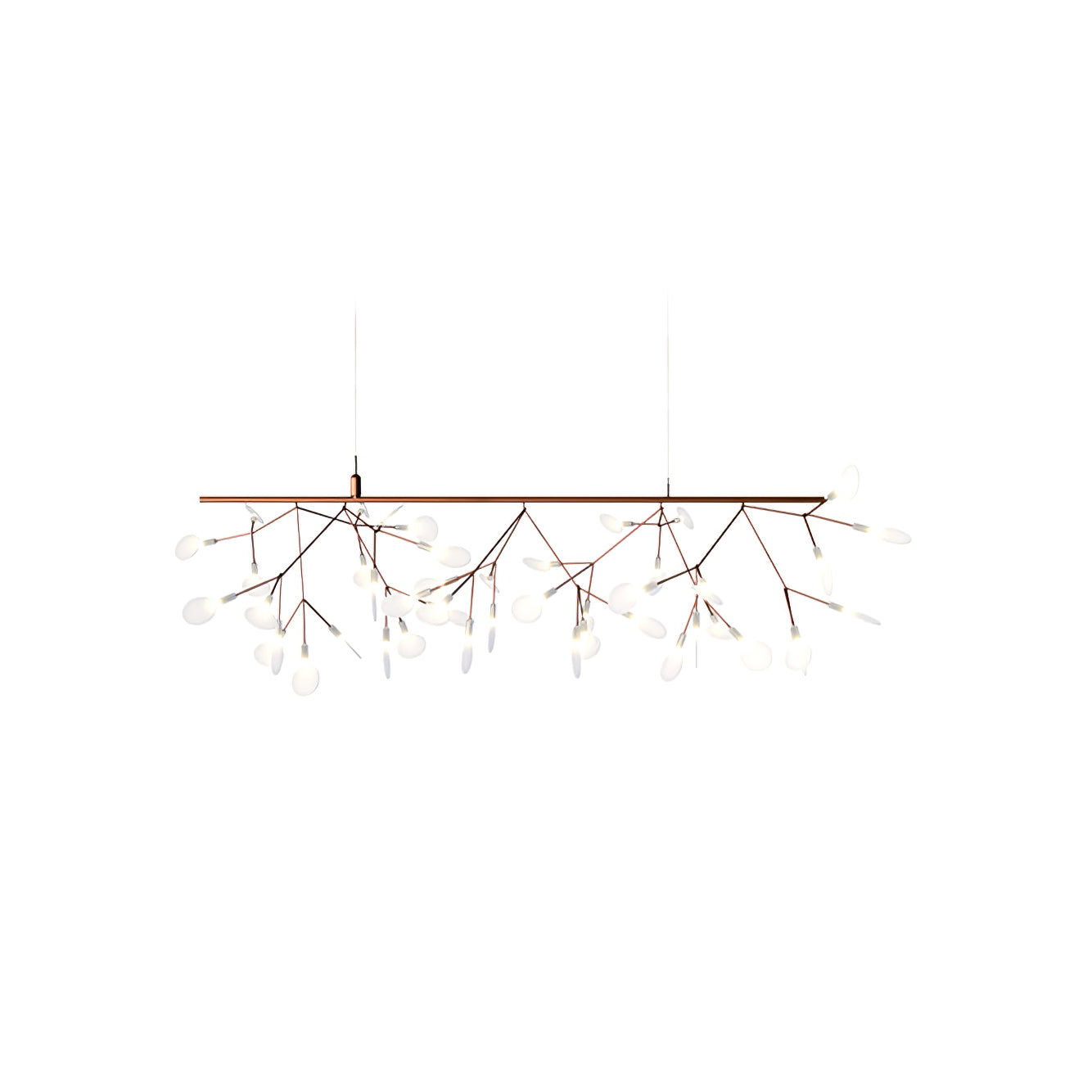 Rose Gold Firefly LED Chandelier - Dimmable, Energy-Efficient Lighting