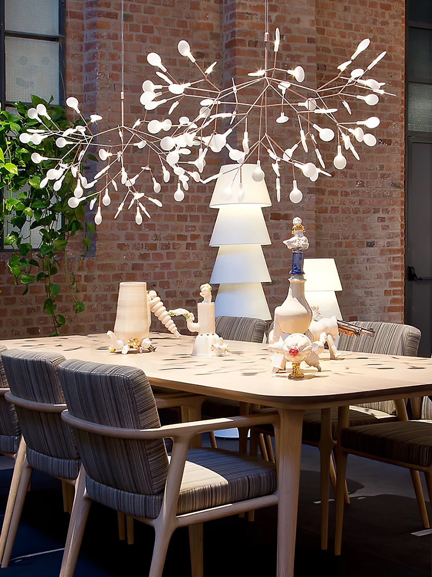 Rose Gold Firefly LED Chandelier - Dimmable, Energy-Efficient Lighting