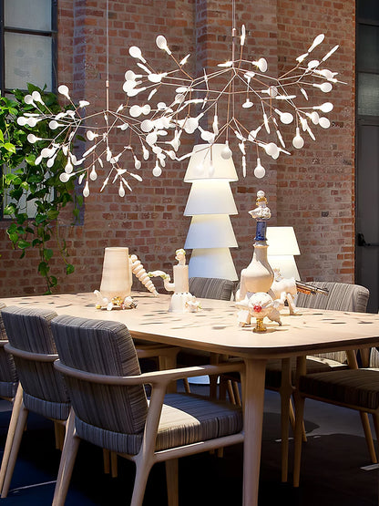 Rose Gold Firefly LED Chandelier - Dimmable, Energy-Efficient Lighting