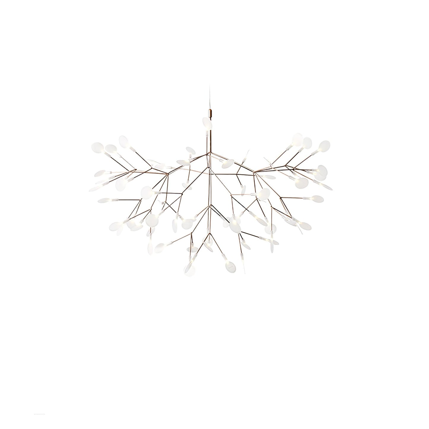 Rose Gold Firefly LED Chandelier - Dimmable, Energy-Efficient Lighting