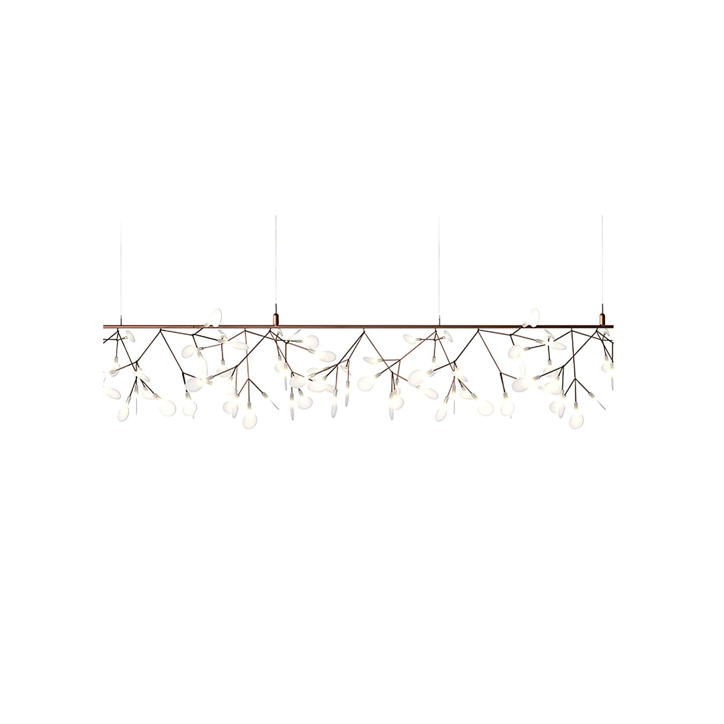 Rose Gold Firefly LED Chandelier - Dimmable, Energy-Efficient Lighting