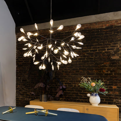 Rose Gold Firefly LED Chandelier - Dimmable, Energy-Efficient Lighting