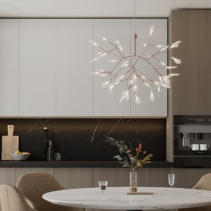 Rose Gold Firefly LED Chandelier - Dimmable, Energy-Efficient Lighting