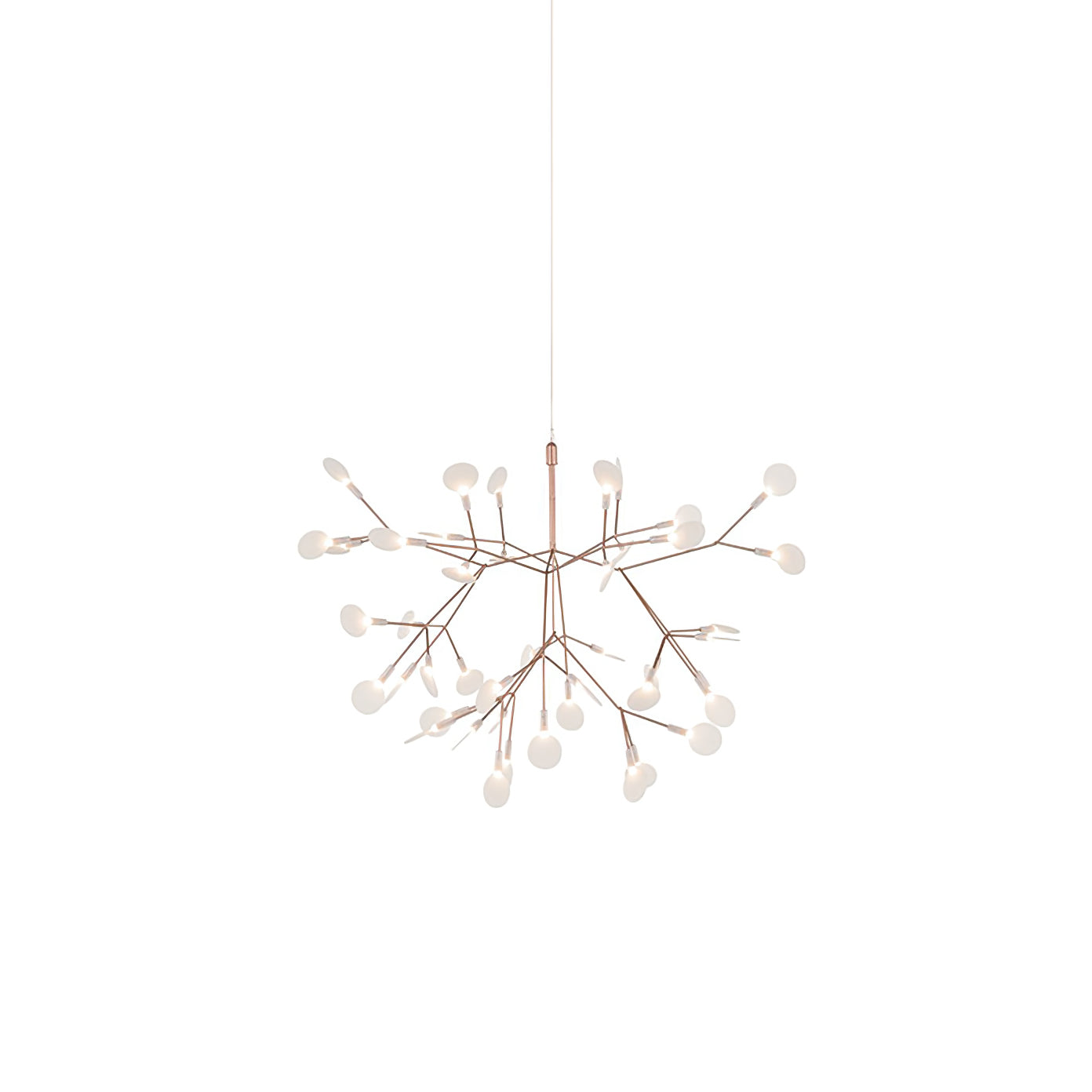 Rose Gold Firefly LED Chandelier - Dimmable, Energy-Efficient Lighting
