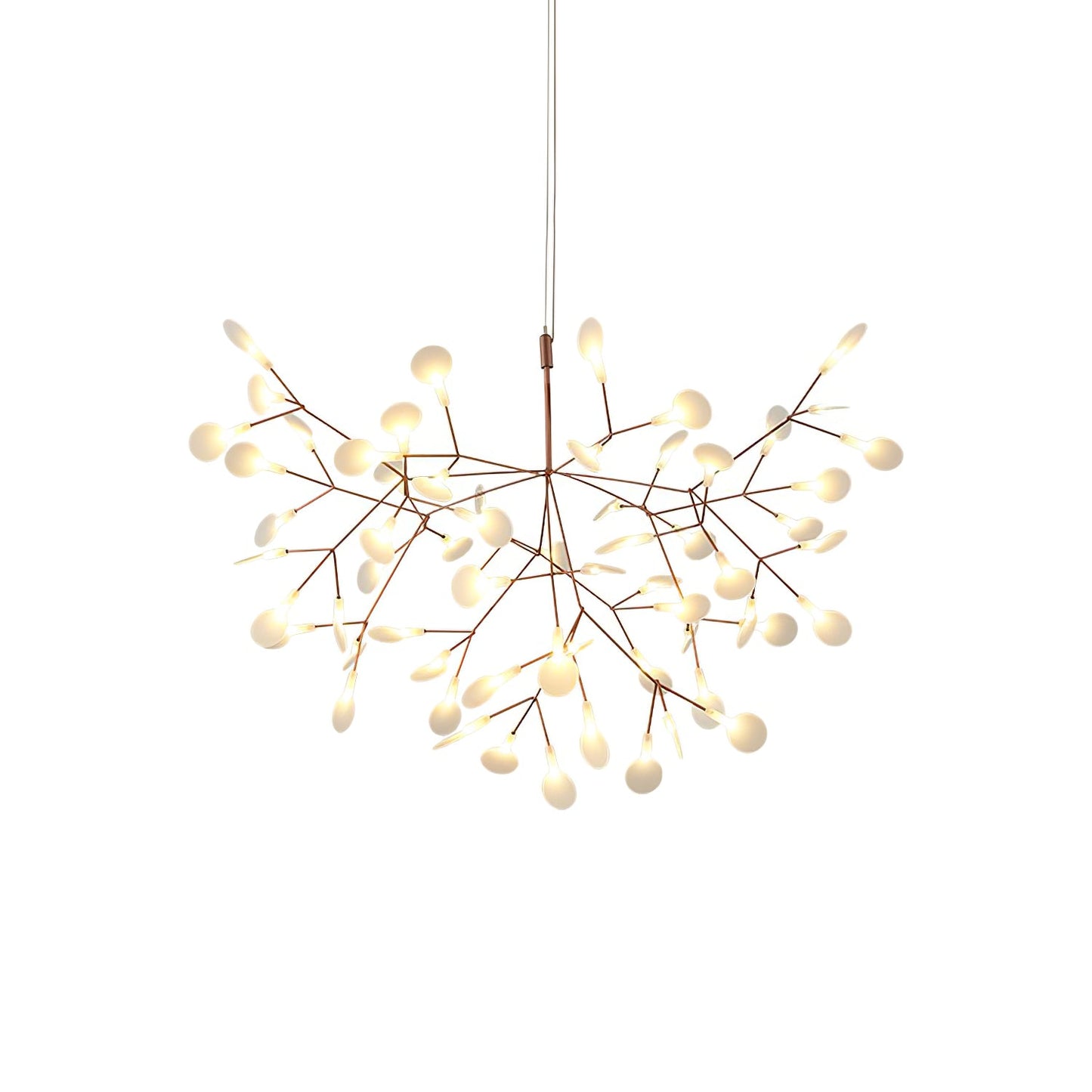 Rose Gold Firefly LED Chandelier - Dimmable, Energy-Efficient Lighting