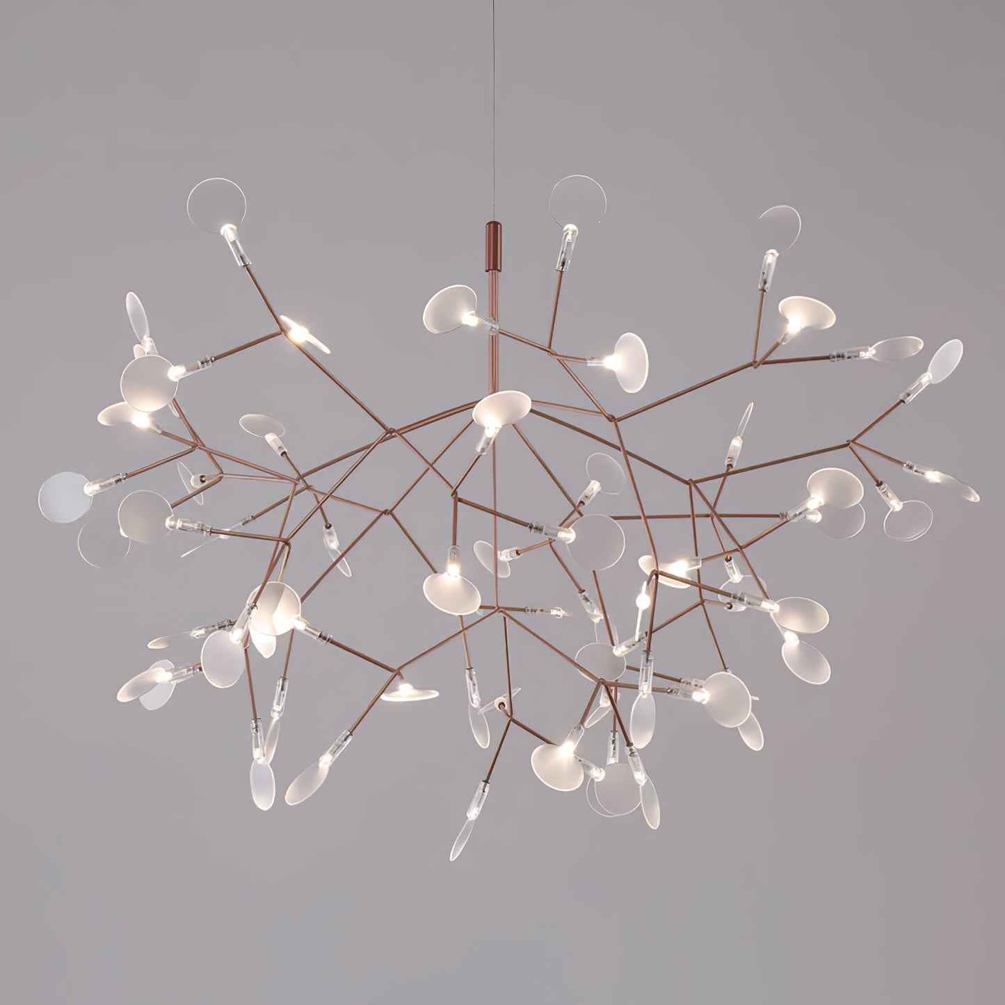 Rose Gold Firefly LED Chandelier - Dimmable, Energy-Efficient Lighting