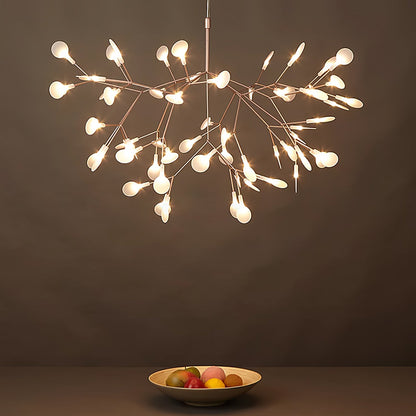 Rose Gold Firefly LED Chandelier - Dimmable, Energy-Efficient Lighting