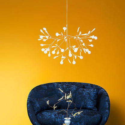 Rose Gold Firefly LED Chandelier - Dimmable, Energy-Efficient Lighting