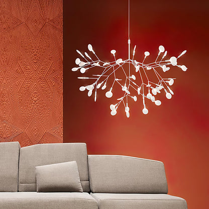 Rose Gold Firefly LED Chandelier - Dimmable, Energy-Efficient Lighting