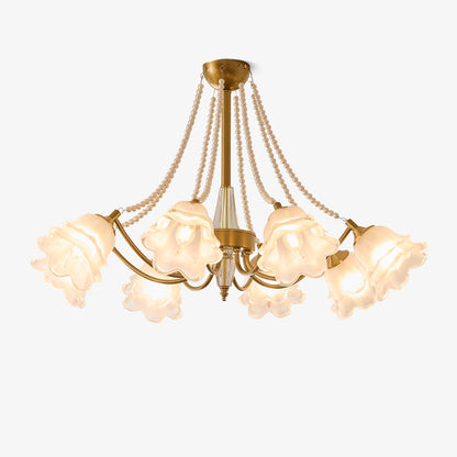 Rosemarie Bloom Crystal Chandelier - Elegant Design, Adjustable Height