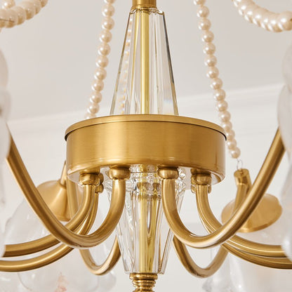 Rosemarie Bloom Crystal Chandelier - Elegant Design, Adjustable Height