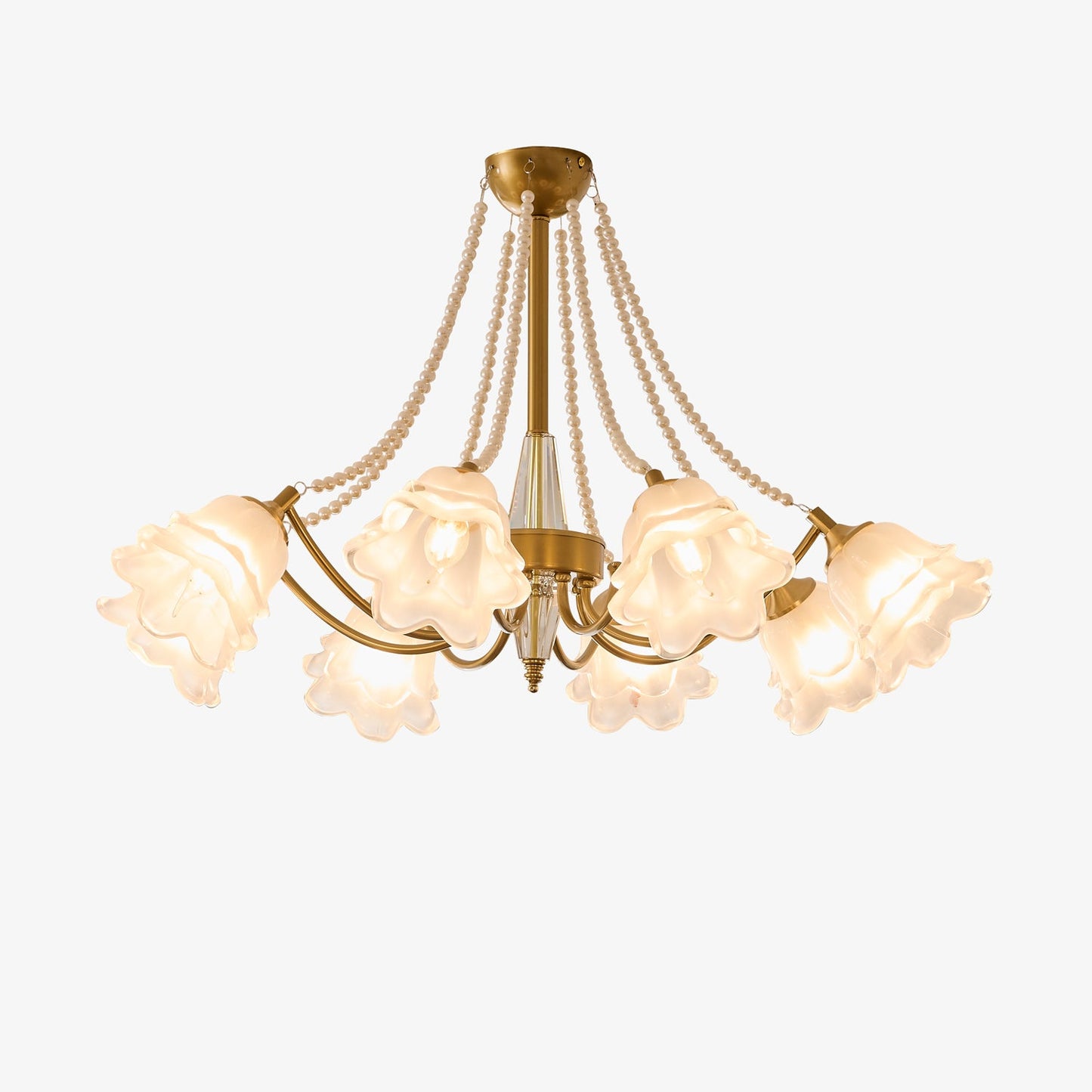 Rosemarie Bloom Crystal Chandelier - Elegant Design, Adjustable Height