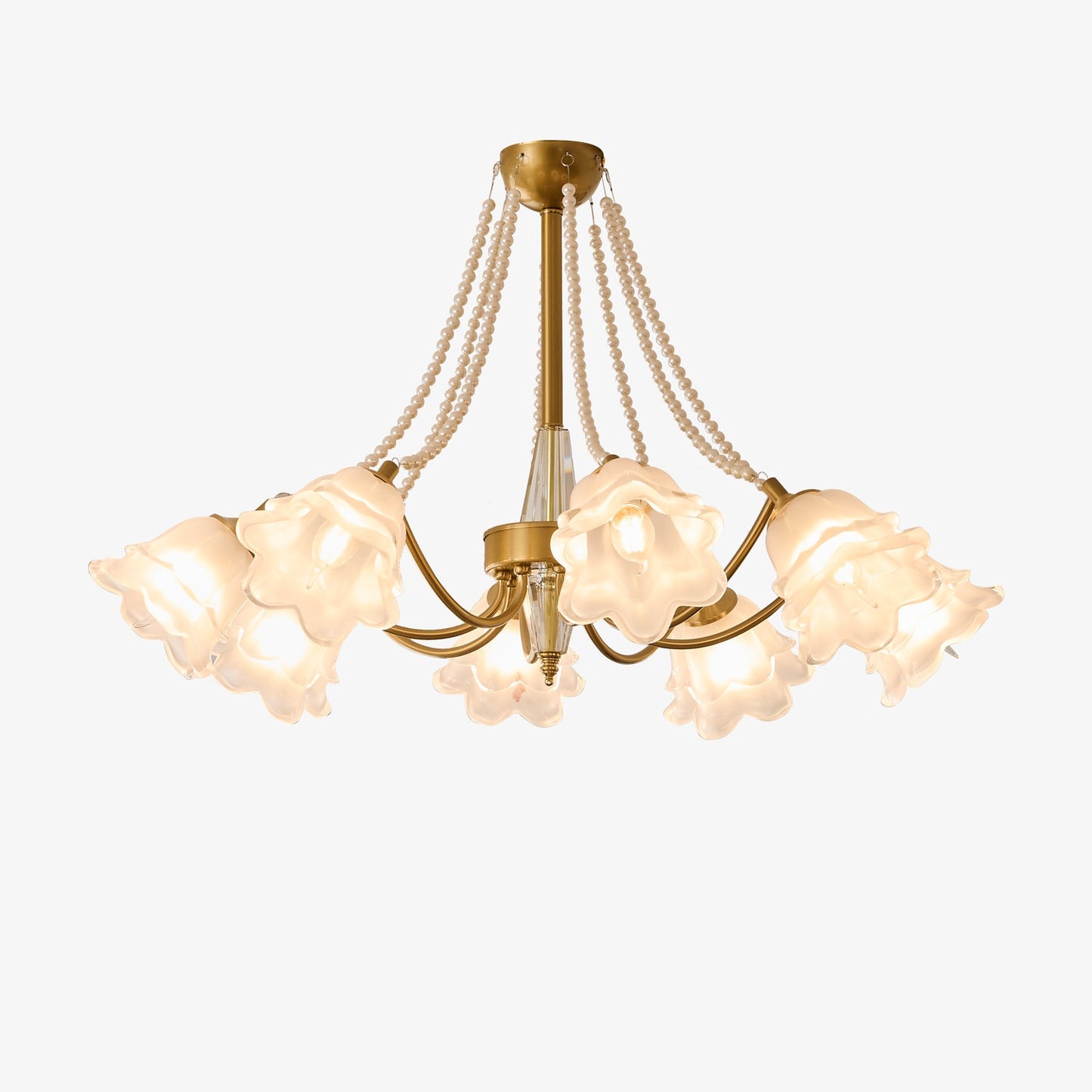 Rosemarie Bloom Crystal Chandelier - Elegant Design, Adjustable Height