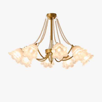 Rosemarie Bloom Crystal Chandelier - Elegant Design, Adjustable Height