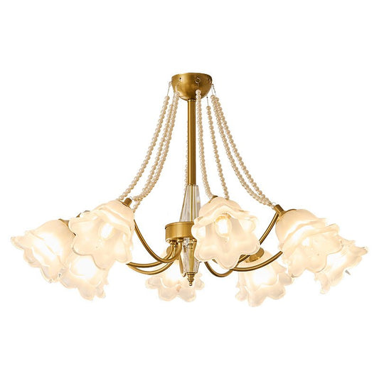 Rosemarie Bloom Crystal Chandelier - Elegant Design, Adjustable Height