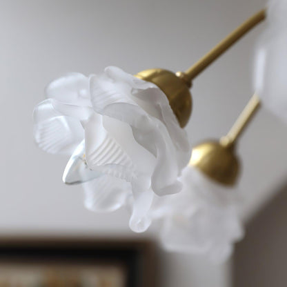 Elegant Roses Chandelier - Adjustable Height & Dimmable Lighting