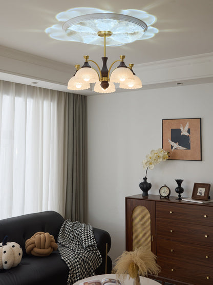 Rosetta Chandelier - Elegant Crystal Lighting with Adjustable Brightne
