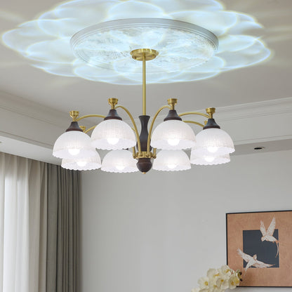 Rosetta Chandelier - Elegant Crystal Lighting with Adjustable Brightne