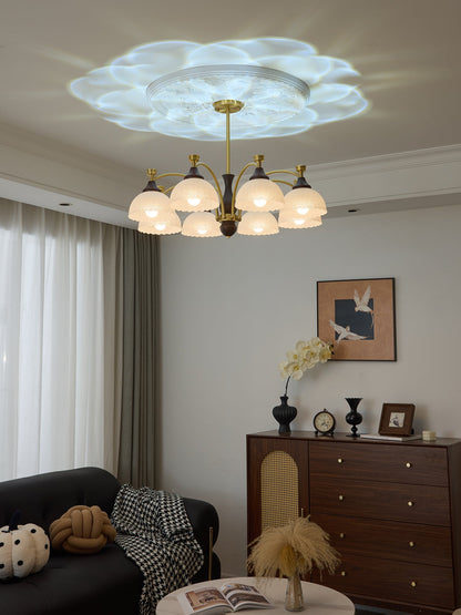 Rosetta Chandelier - Elegant Crystal Lighting with Adjustable Brightne