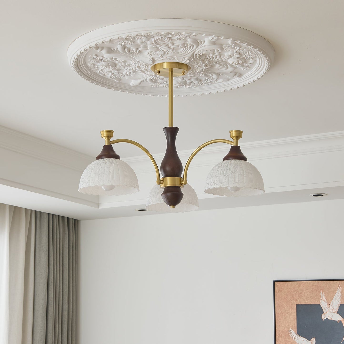 Rosetta Chandelier - Elegant Crystal Lighting with Adjustable Brightne