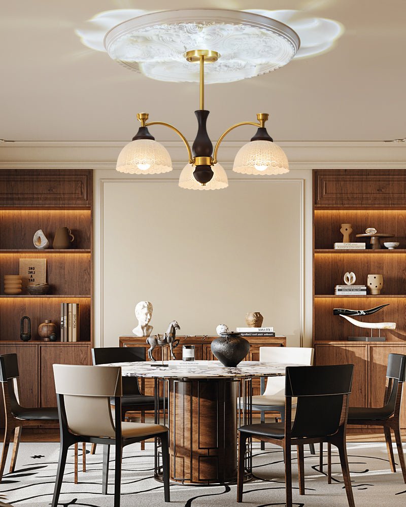 Rosetta Chandelier - Elegant Crystal Lighting with Adjustable Brightne