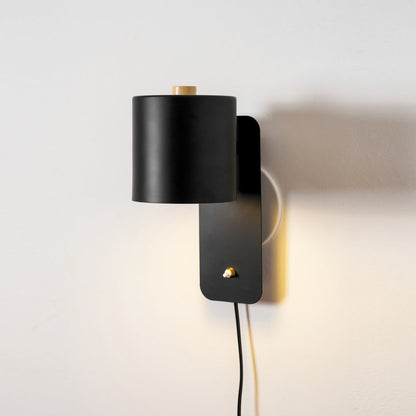 Rotatable Cylinder Plug-in Wall Lamp with Adjustable Brightness & Mode