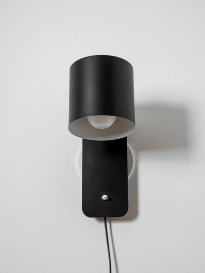 Rotatable Cylinder Plug-in Wall Lamp with Adjustable Brightness & Mode