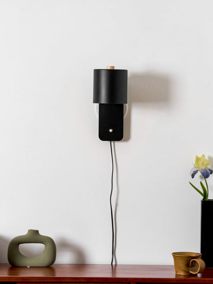 Rotatable Cylinder Plug-in Wall Lamp with Adjustable Brightness & Mode