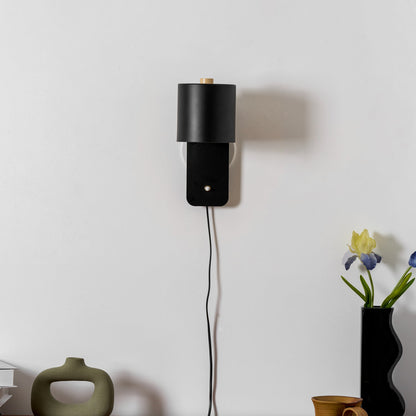 Rotatable Cylinder Plug-in Wall Lamp with Adjustable Brightness & Mode