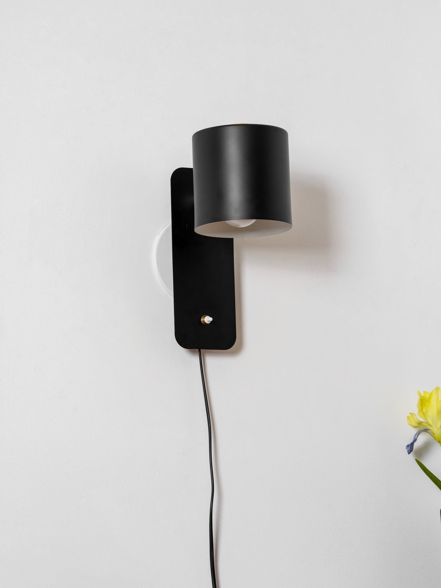 Rotatable Cylinder Plug-in Wall Lamp with Adjustable Brightness & Mode