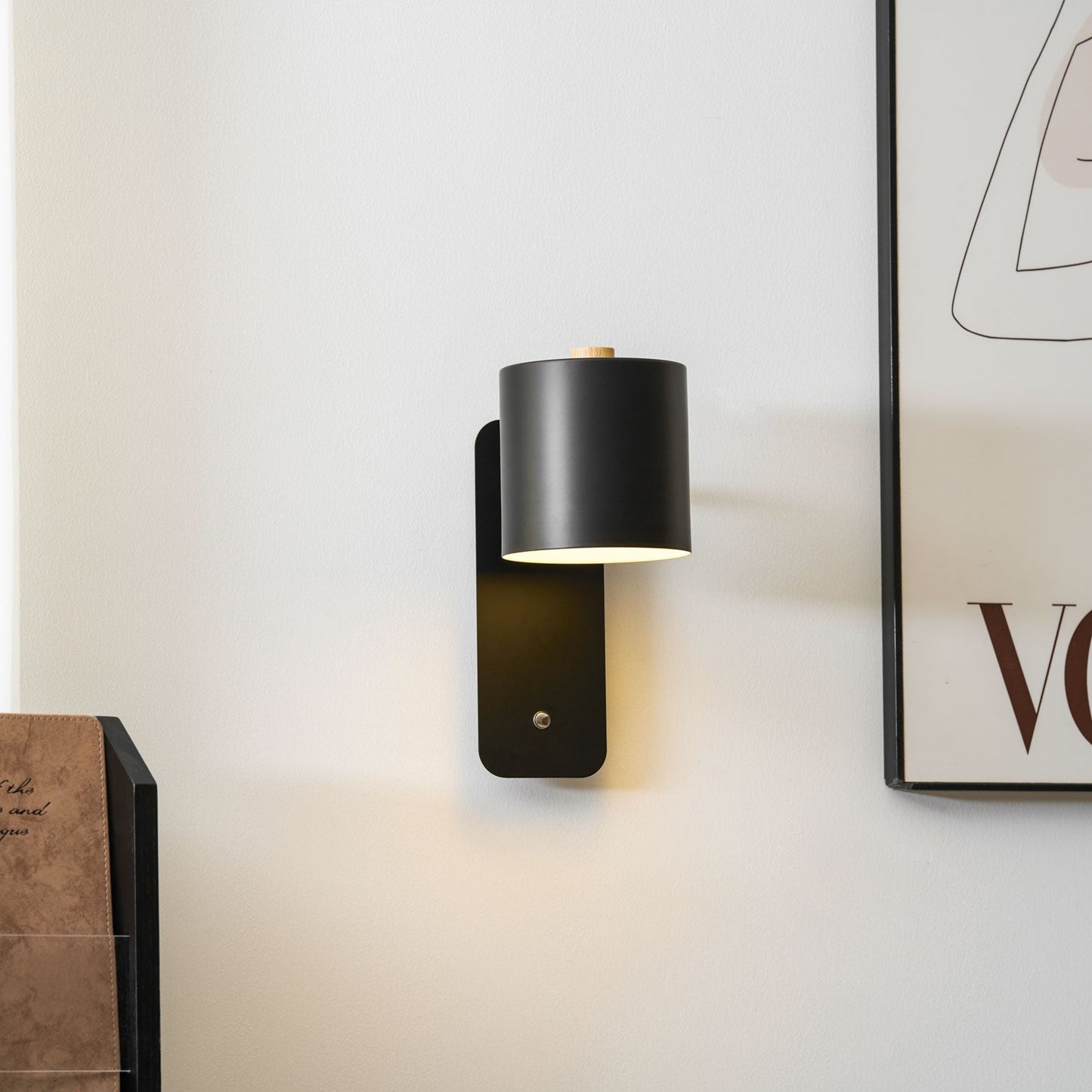 Rotatable Rechargeable Wall Lamp with Adjustable Brightness and USB Ch