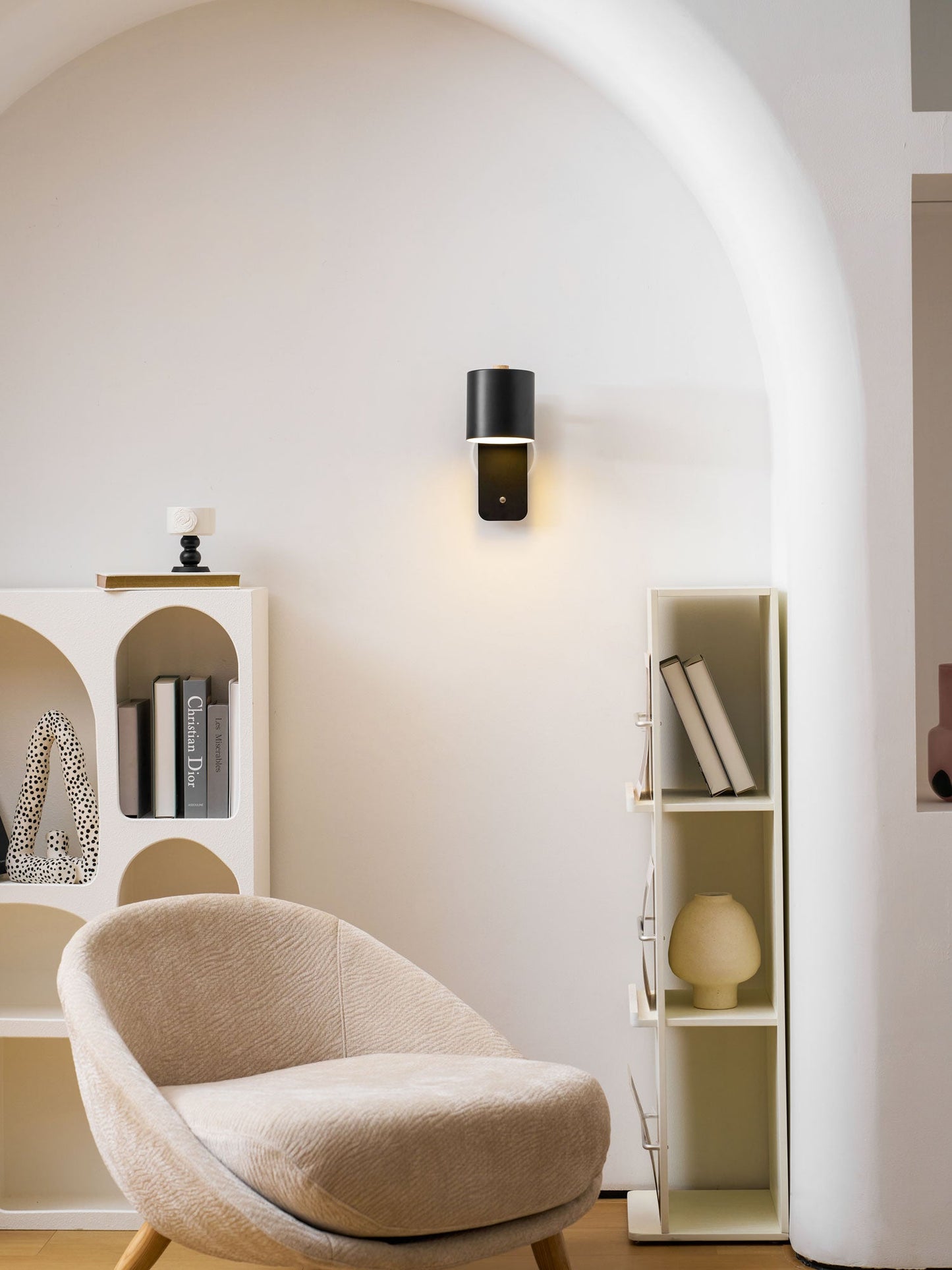 Rotatable Rechargeable Wall Lamp with Adjustable Brightness and USB Ch