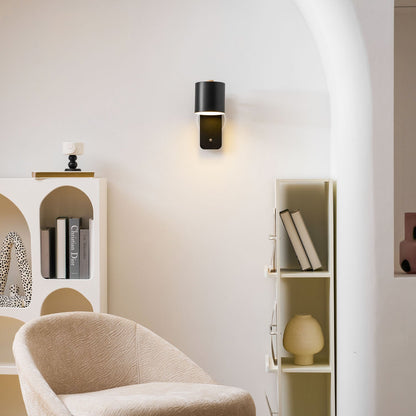 Rotatable Rechargeable Wall Lamp with Adjustable Brightness and USB Ch