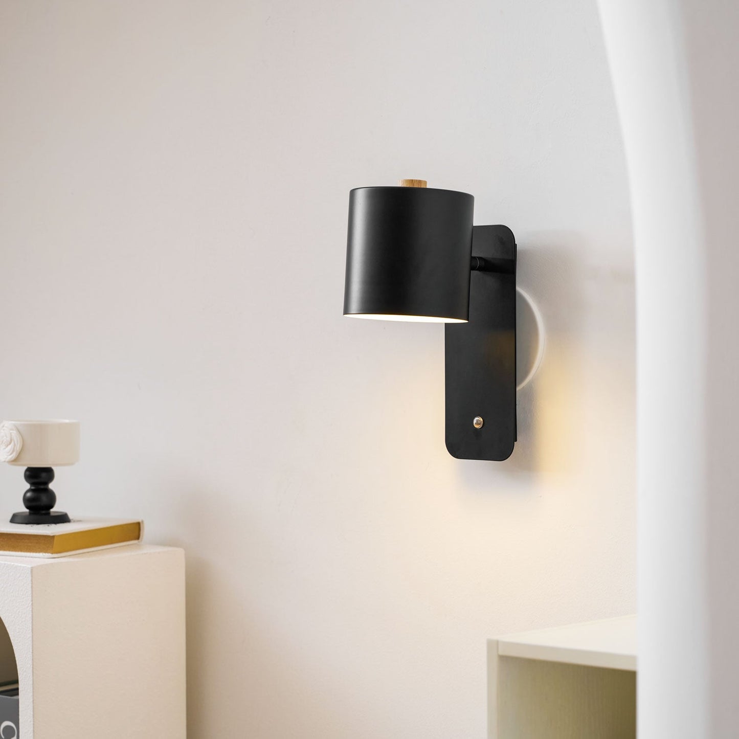 Rotatable Rechargeable Wall Lamp with Adjustable Brightness and USB Ch