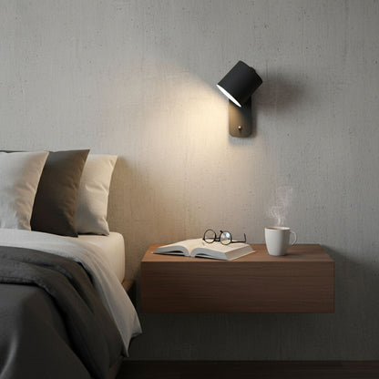 Rotatable Cylinder Wall Lamp with Adjustable Brightness and Modern Des