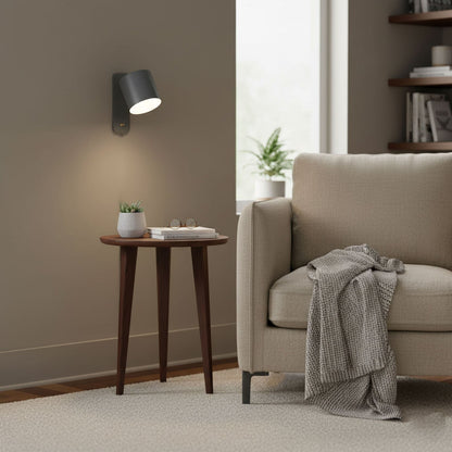 Rotatable Cylinder Wall Lamp with Adjustable Brightness and Modern Des