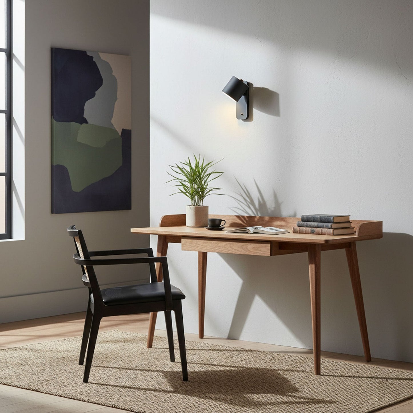 Rotatable Cylinder Wall Lamp with Adjustable Brightness and Modern Des