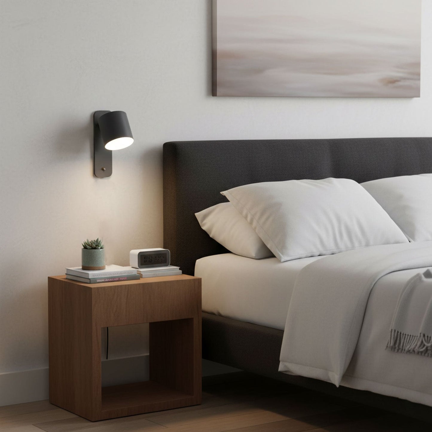 Rotatable Cylinder Wall Lamp with Adjustable Brightness and Modern Des