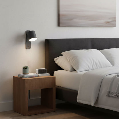 Rotatable Cylinder Wall Lamp with Adjustable Brightness and Modern Des