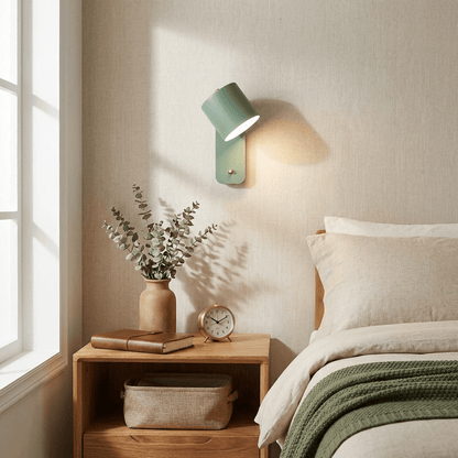 Rotatable Cylinder Wall Lamp with Adjustable Brightness and Modern Des