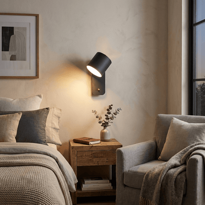 Rotatable Cylinder Wall Lamp with Adjustable Brightness and Modern Des