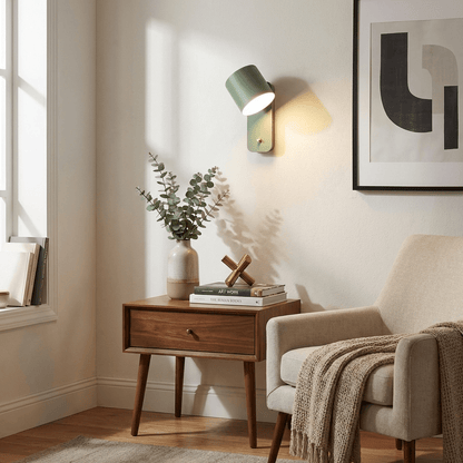 Rotatable Cylinder Wall Lamp with Adjustable Brightness and Modern Des