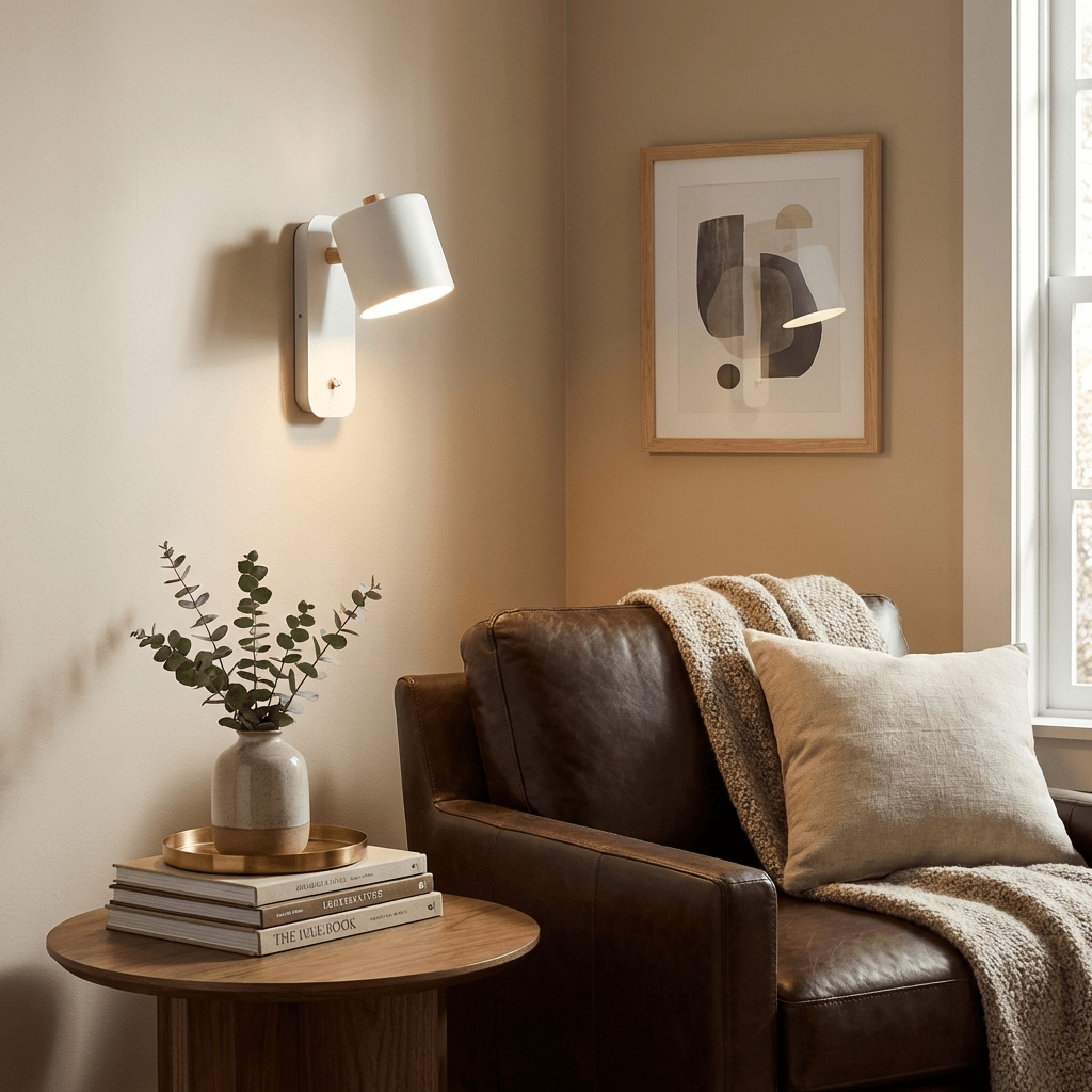 Rotatable Cylinder Wall Lamp with Adjustable Brightness and Modern Des
