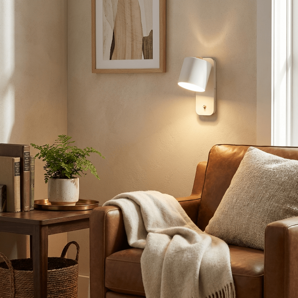 Rotatable Cylinder Wall Lamp with Adjustable Brightness and Modern Des